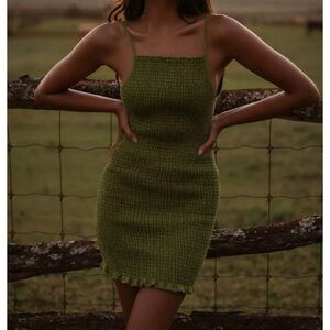 Chic Olive Backless Dress